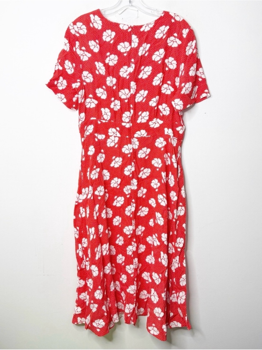 BODEN Ruth Orange and White Floral Dot Print Midi Dress Sz. 10 Cottagecore - Picture 6 of 6
